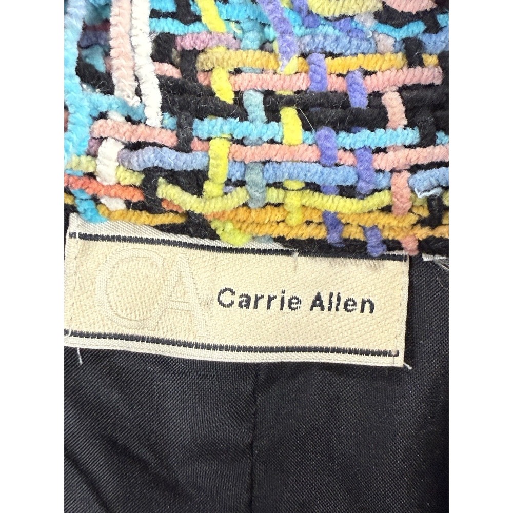 Vintage Rainbow Yarn Jacket Patchwork Blazer Retr… - image 4